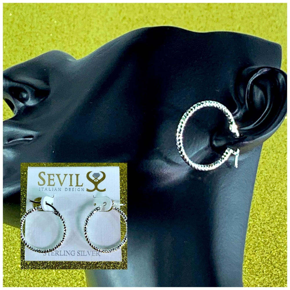 Sevil Italian Design Hoop Earrings